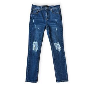 MONKEY RIDE JEANS ORIGINAL VINTAGE Women’s Medium Blue Wash distressed High Wais